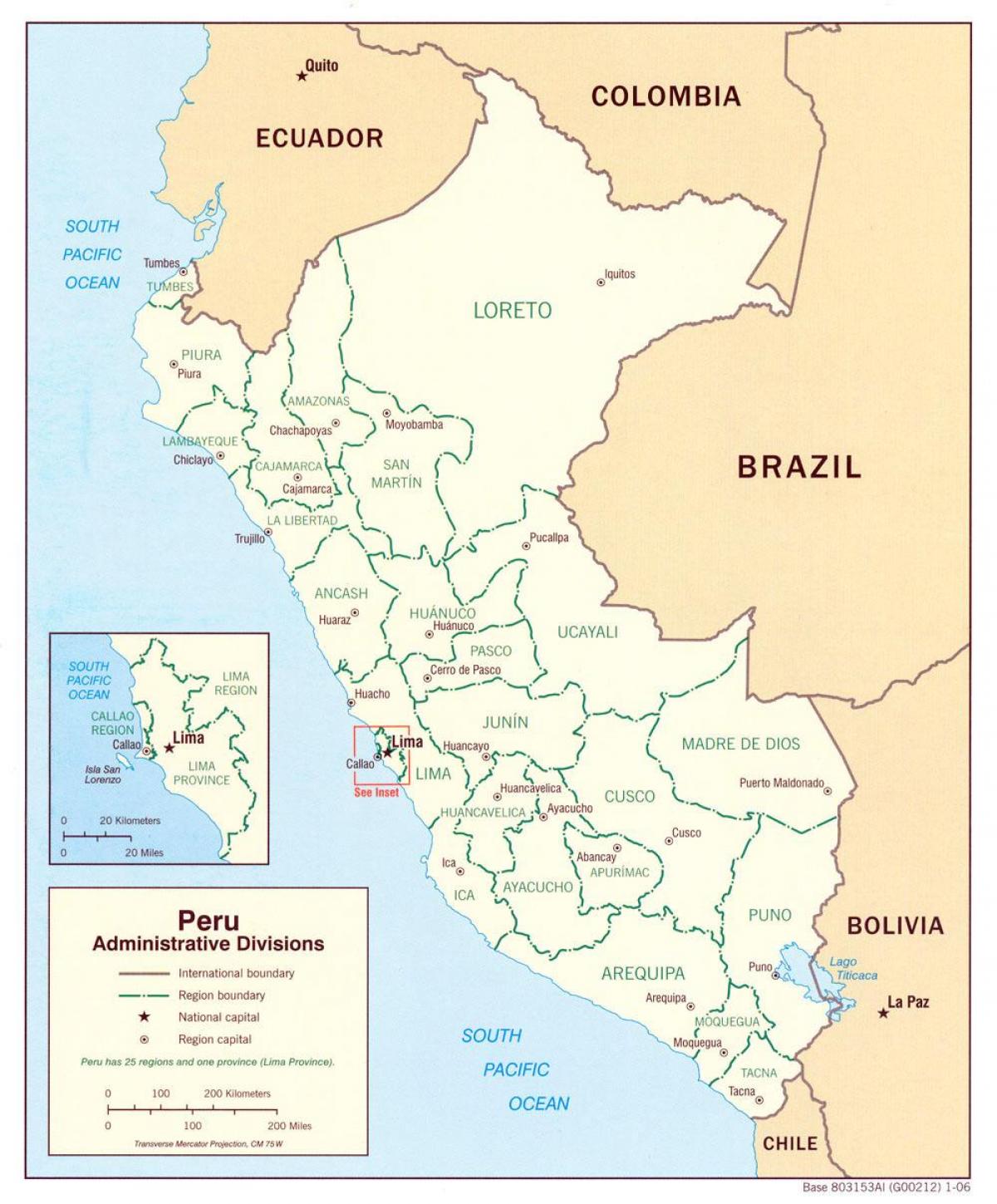 карта Перу