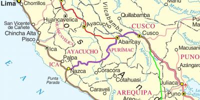 Карта Куска Перу