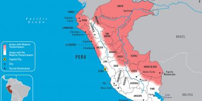 Карта Перу з малярыяй