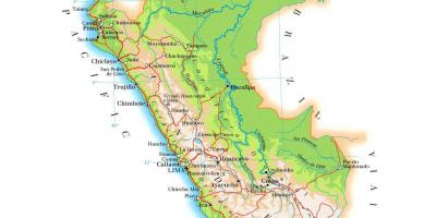 Карта фізічная карта Перу