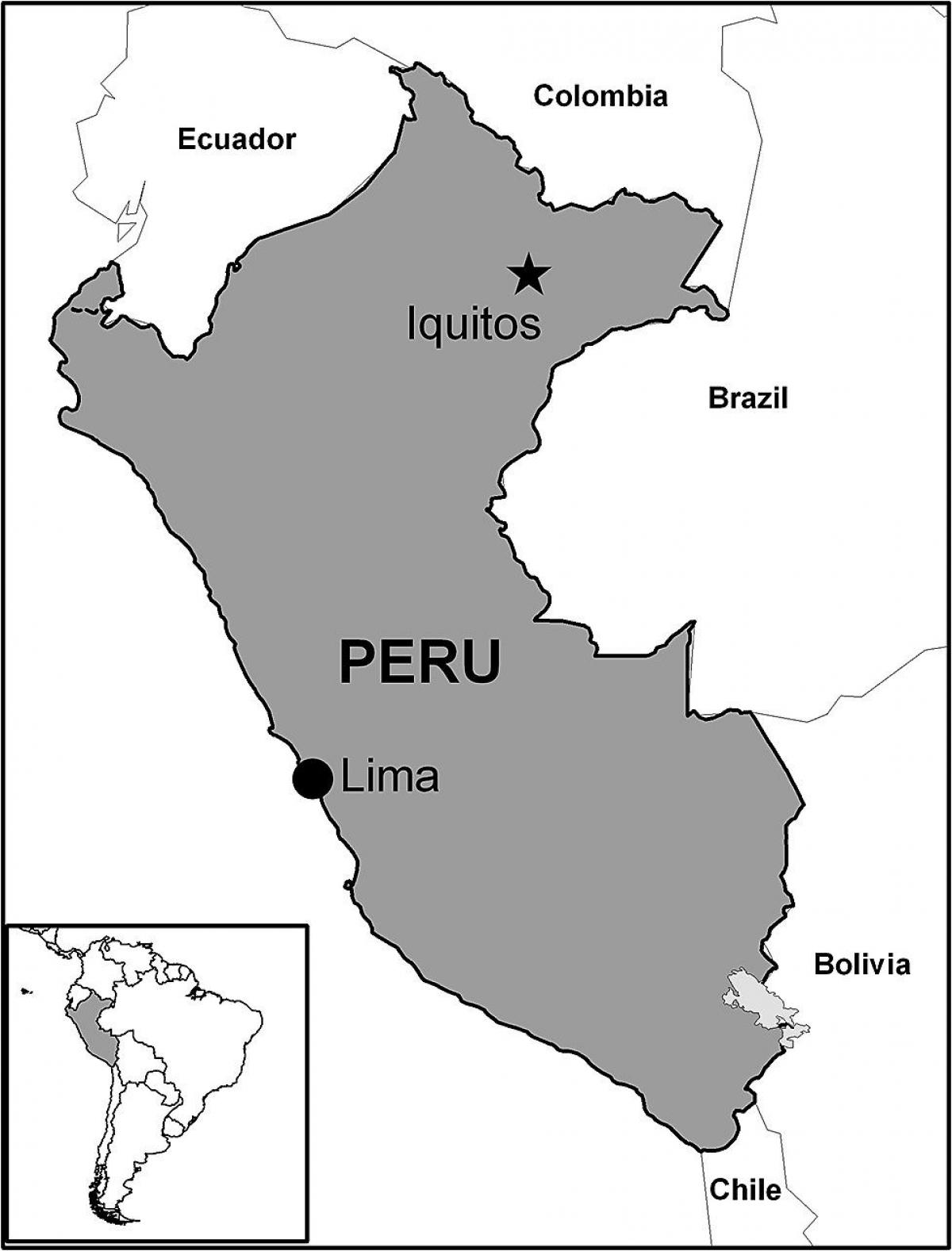 карта икитос ў Перу