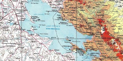 Карта возера тытыкака ў Перу 