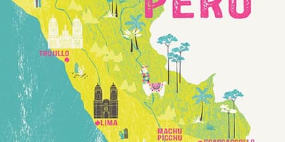 Карта Перу для дзяцей