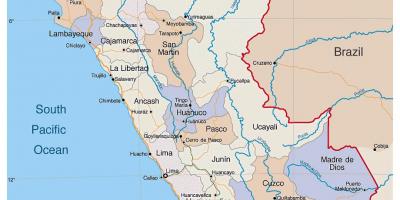 Карта падрабязная карта Перу